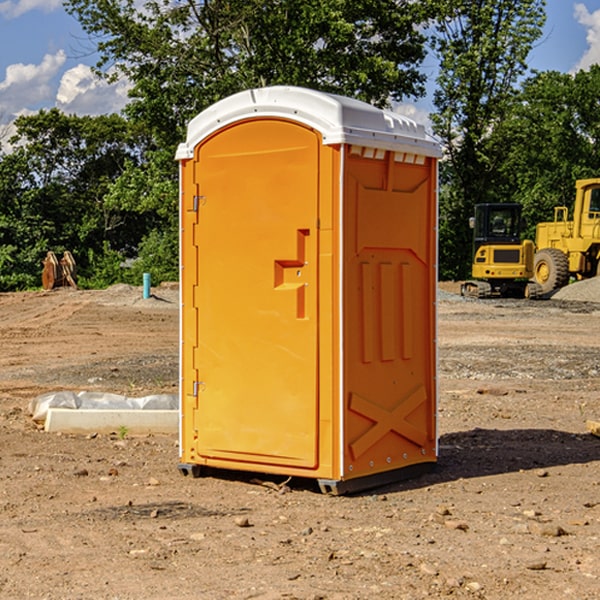 how often are the portable restrooms cleaned and serviced during a rental period in Fort Cobb